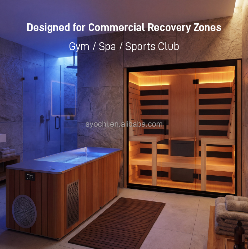 Spa Wellness Gym - Syochi Commercial Sauna Ice Bath Contrast