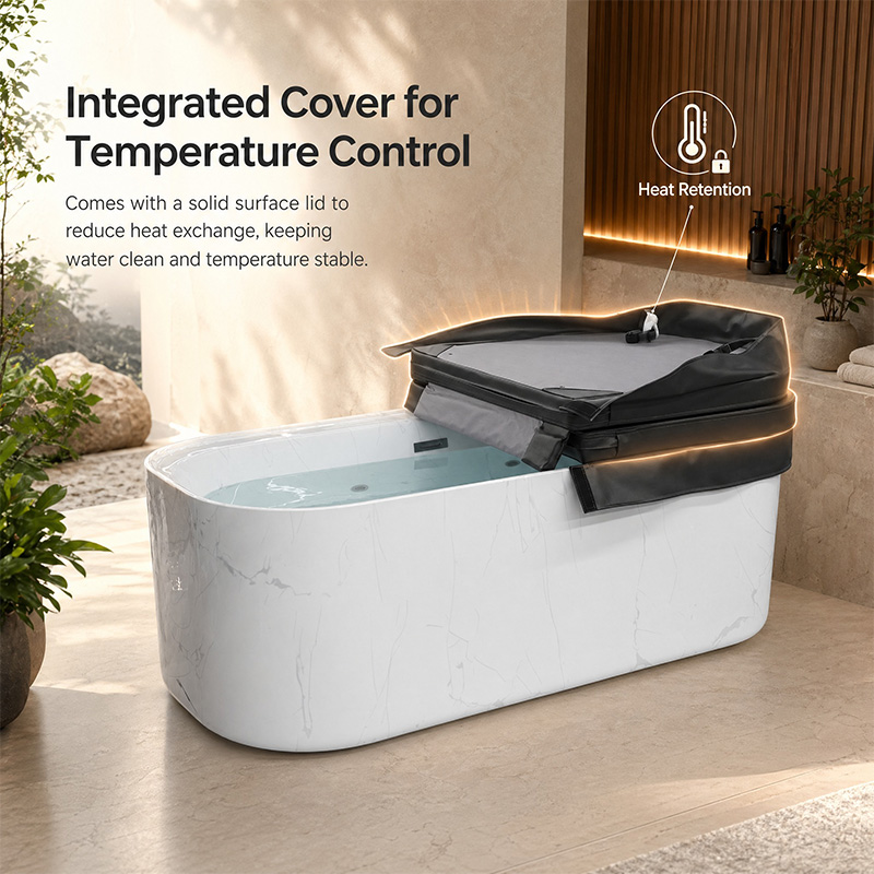Spa Wellness Gym - Acrylic Cold Plunge Tub Marble Finish